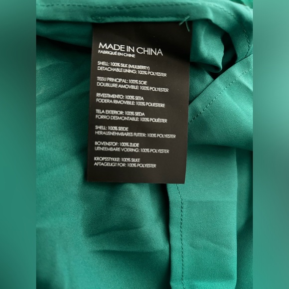 Emerald Silk Club Monaco Tie Back Dress XS Size 00 - Picture 4 of 5